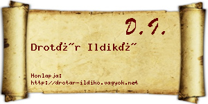 Drotár Ildikó névjegykártya