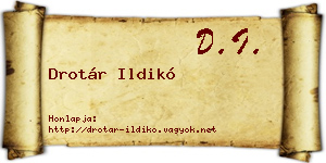 Drotár Ildikó névjegykártya